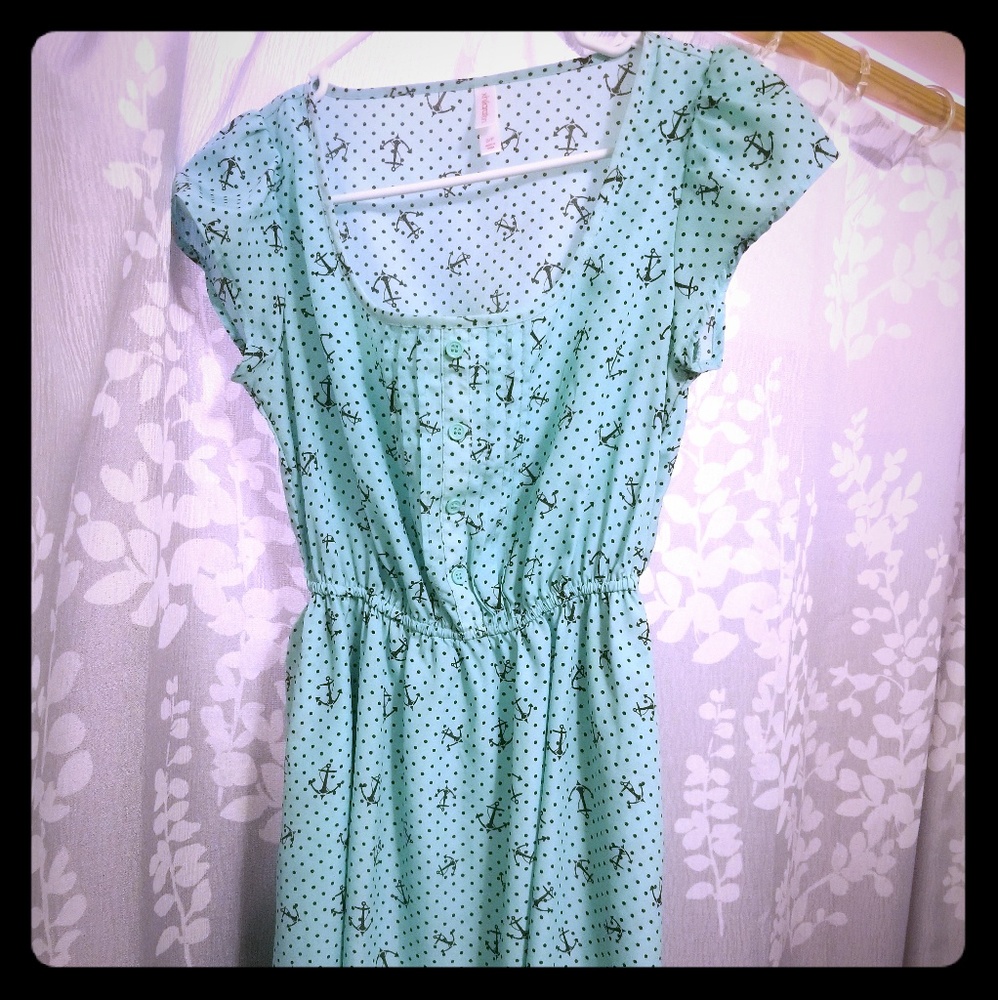 Nwot anchor print Xhiliration dress